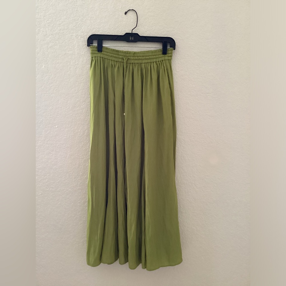 Lime Green Wide Leg Pants Japanese brand